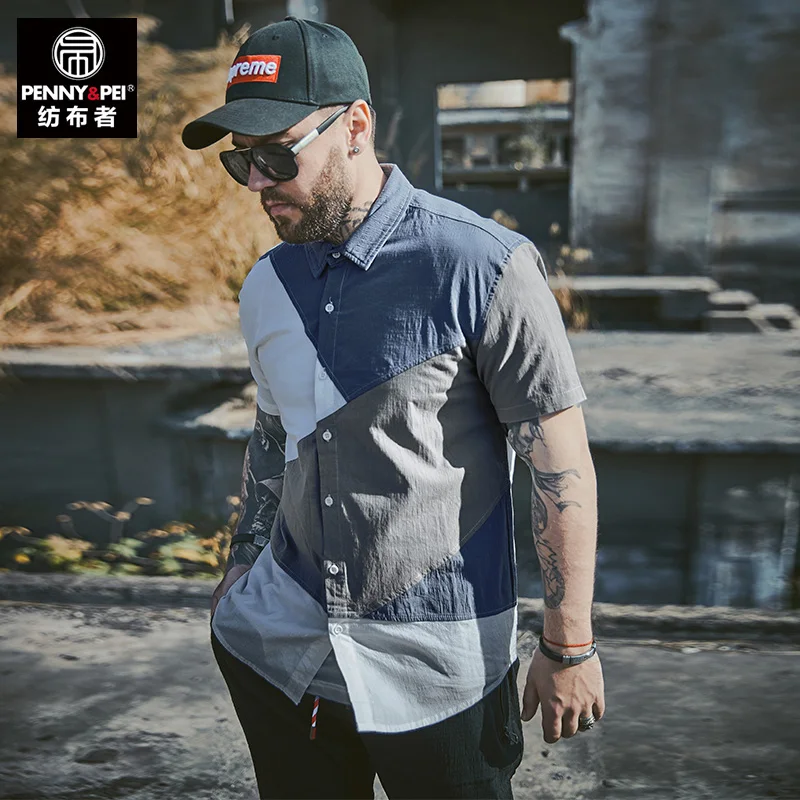 men's shirts cotton patchwork 2019 New summer male short sleeve blouse boys streetwear dress hawaiian shirt large size xl-6xl
men's shirts cotton patchwork 2019 New summer male short sleeve blouse boys streetwear dress hawaiian shirt large size xl-6xl