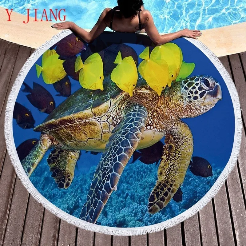 Ocean Turtles Microfiber Round Beach Towel With Macrame 150cm Large For Women Yoga Mat Summer Adults Picnic Mat Travel Blanket
Ocean Turtles Microfiber Round Beach Towel With Macrame 150cm Large For Women Yoga Mat Summer Adults Picnic Mat Travel Blanket