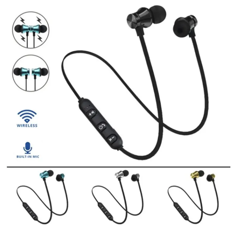 Wireless Magnetic Headset Stereo Bluetooth 4.1 Earphone Metal Sweatproof Sports Earphones With Mic For Xiaomi IPhone
Wireless Magnetic Headset Stereo Bluetooth 4.1 Earphone Metal Sweatproof Sports Earphones With Mic For Xiaomi IPhone