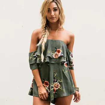 2019 Sexy Slash Neck Floral Printing Playsuit Lotus Leaf Edge Flare Sleeve Loose Shorts Overalls Combishort Femme Ete Ez*
2019 Sexy Slash Neck Floral Printing Playsuit Lotus Leaf Edge Flare Sleeve Loose Shorts Overalls Combishort Femme Ete Ez*