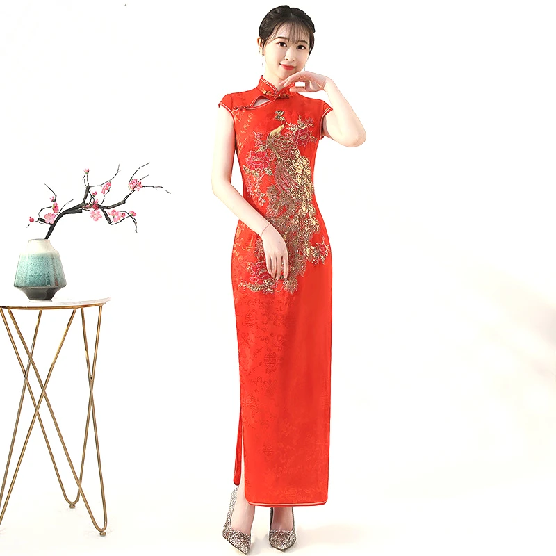 Sheng Coco Red Chinese Evening Dresses Woman Long Chinese Phoenix Embroidery Evening Cheongsam Sexy Bride Evening Qipao Dresses
Sheng Coco Red Chinese Evening Dresses Woman Long Chinese Phoenix Embroidery Evening Cheongsam Sexy Bride Evening Qipao Dresses