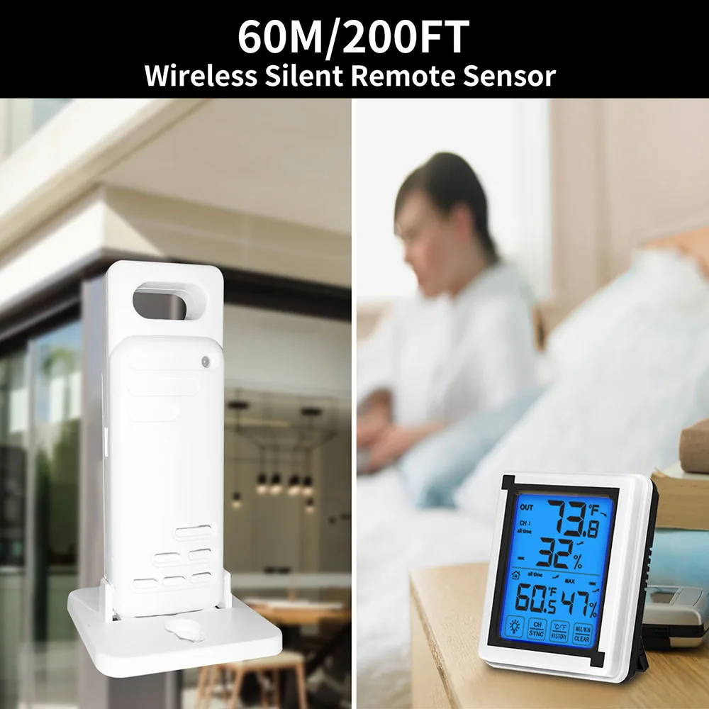 LCD Digital Thermometer Outdoor Unit Wireless Sensor Temperature Humidity Monitor Indoor And Outdoor Weather Clock Transmitter
LCD Digital Thermometer Outdoor Unit Wireless Sensor Temperature Humidity Monitor Indoor And Outdoor Weather Clock Transmitter