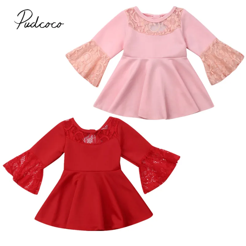 2019 Children Summer Clothing Toddler Kid Baby Girl Dress Long Flare Sleeve Lace Solid Princess Party Wedding Lace Dress Clothes
2019 Children Summer Clothing Toddler Kid Baby Girl Dress Long Flare Sleeve Lace Solid Princess Party Wedding Lace Dress Clothes