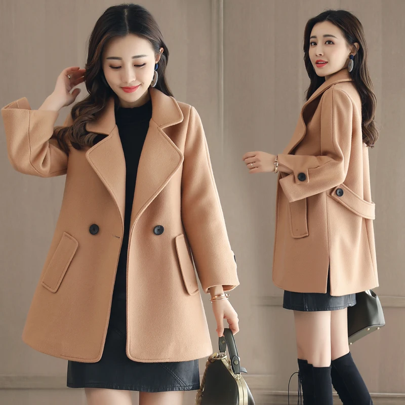 2019 Autumn Woolen Coat Women Long Sleeve S Slim Red Versatile Woolen Jacket Loose Elegant Casual Winter Long Coat Female W33
2019 Autumn Woolen Coat Women Long Sleeve S Slim Red Versatile Woolen Jacket Loose Elegant Casual Winter Long Coat Female W33