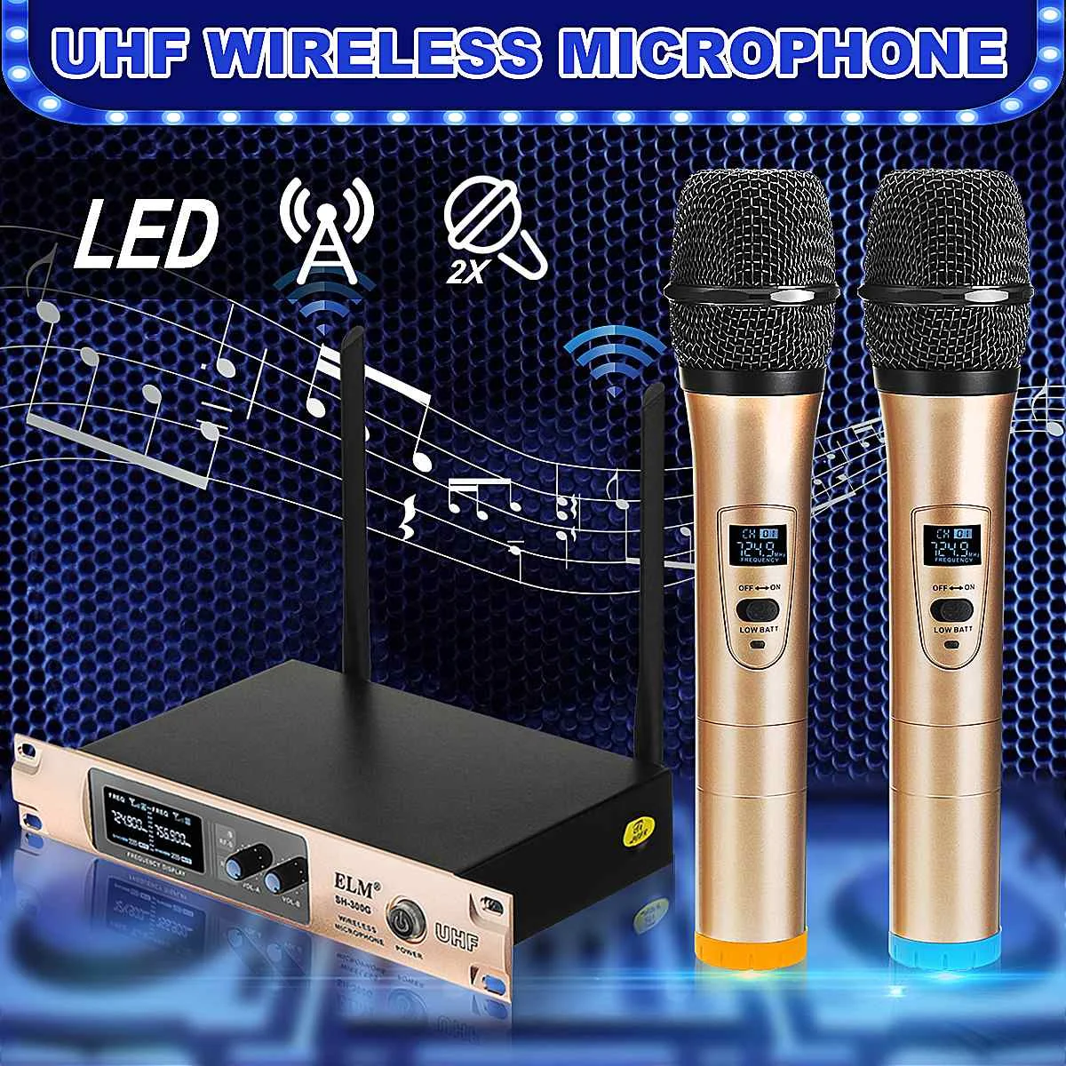 Wireless Microphone Professional Handheld UHF Dynamic Microphone Transmitter for Karaoke System Home KTV Teaching
Wireless Microphone Professional Handheld UHF Dynamic Microphone Transmitter for Karaoke System Home KTV Teaching