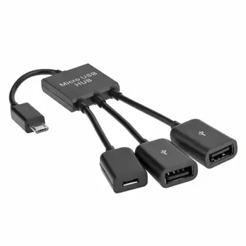 3 in 1 Portable Black Micro USB Power Charging Host OTG Hub Cable Adapter for Samsung NOTE 2 i9100 i9300 XOOM A500
3 in 1 Portable Black Micro USB Power Charging Host OTG Hub Cable Adapter for Samsung NOTE 2 i9100 i9300 XOOM A500