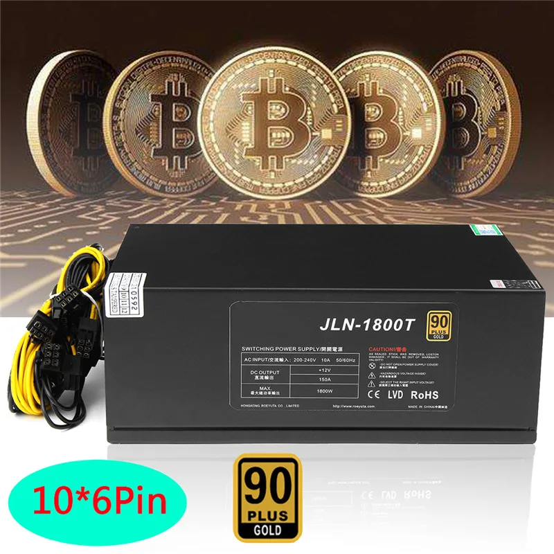 Gold POWER 90 PLUS 1600W 12V 150A BTC Miner Power Supply ETH Computer Mining Power Supply Fan Full Module For Ethereum Bitcoin
Gold POWER 90 PLUS 1600W 12V 150A BTC Miner Power Supply ETH Computer Mining Power Supply Fan Full Module For Ethereum Bitcoin