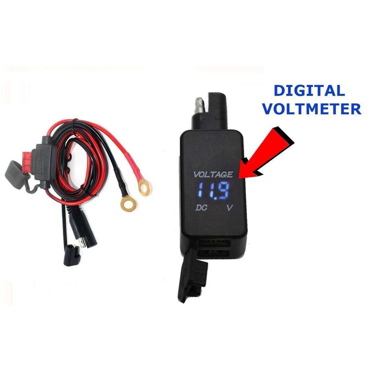 Car Motorcycle 4.8A Car Charger Sae Transfer Dual Usb Voltage Display Interface Waterproof Car Charger With 10A Fuse
Car Motorcycle 4.8A Car Charger Sae Transfer Dual Usb Voltage Display Interface Waterproof Car Charger With 10A Fuse