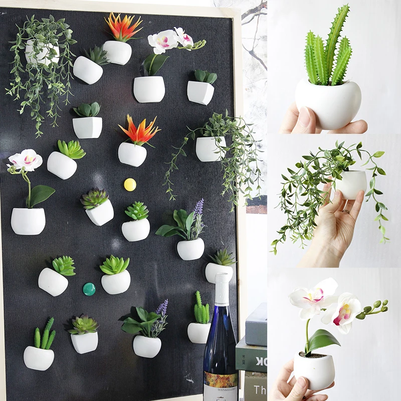 Potted Plant Wall Decoration Simulated Bouquet 1PC Succulent Plant Fridge Sticker Fridge Magnet For Home Flower Magnetic
Potted Plant Wall Decoration Simulated Bouquet 1PC Succulent Plant Fridge Sticker Fridge Magnet For Home Flower Magnetic