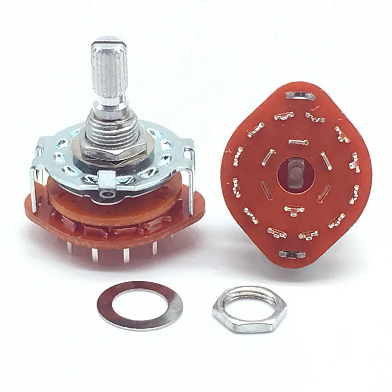 RS25 Shaft Panel Mount 1P12T Band Rotary Switch Selector 1 Pole 12 Position 20MM Plum Shaft
RS25 Shaft Panel Mount 1P12T Band Rotary Switch Selector 1 Pole 12 Position 20MM Plum Shaft