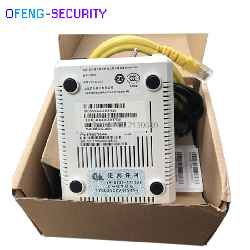 Alcatel Lucent Bell I-010G GPON ONU ONT with 1 GE ethernet port, SC/UPC input, English Version
Alcatel Lucent Bell I-010G GPON ONU ONT with 1 GE ethernet port, SC/UPC input, English Version