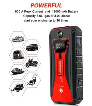 Car Jump Starter Portable 12V LED Battery Charger Booster Emergency Power Bank With Campass Jump Start Diesel Engine Car
Car Jump Starter Portable 12V LED Battery Charger Booster Emergency Power Bank With Campass Jump Start Diesel Engine Car