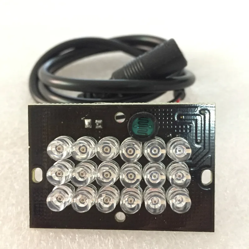 90 degree 940nm 18pcs IR LEDs Infrared Light Board night vision DC12V illuminator for Home Security Cameras CCTV Accessories
90 degree 940nm 18pcs IR LEDs Infrared Light Board night vision DC12V illuminator for Home Security Cameras CCTV Accessories