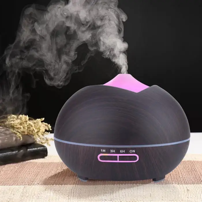500ml Aroma Essential Oil Diffuser Ultrasonic Air Humidifier with Wood Grain 7Color Changing LED Light electric aroma mist maker
500ml Aroma Essential Oil Diffuser Ultrasonic Air Humidifier with Wood Grain 7Color Changing LED Light electric aroma mist maker