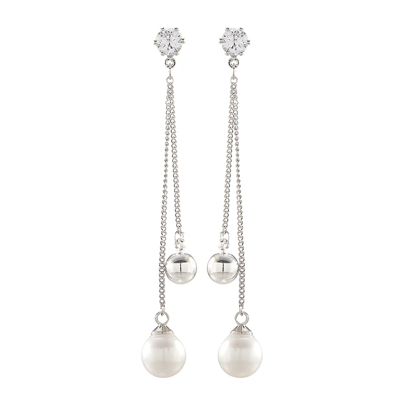 ZI.SEN Pearl Inlay Dangle Earrings Bridal Wedding For Women Gift Silver Color Crystal Long Drop Earings Fashion Jewelry
ZI.SEN Pearl Inlay Dangle Earrings Bridal Wedding For Women Gift Silver Color Crystal Long Drop Earings Fashion Jewelry