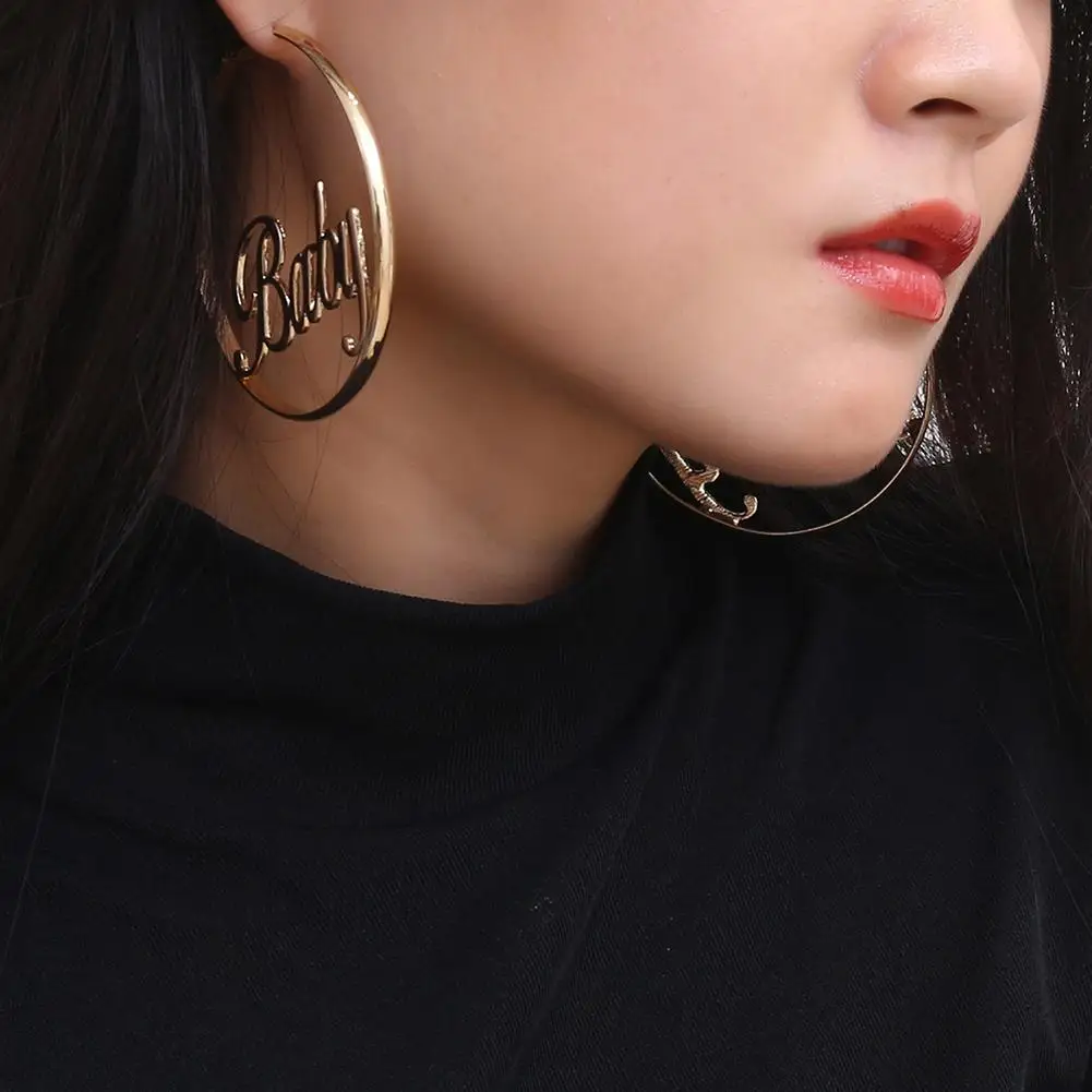 Women Geometric Femme Baby Letter Hollow Hoop Circle Earring Statement Jewelry Wholesale
Women Geometric Femme Baby Letter Hollow Hoop Circle Earring Statement Jewelry Wholesale