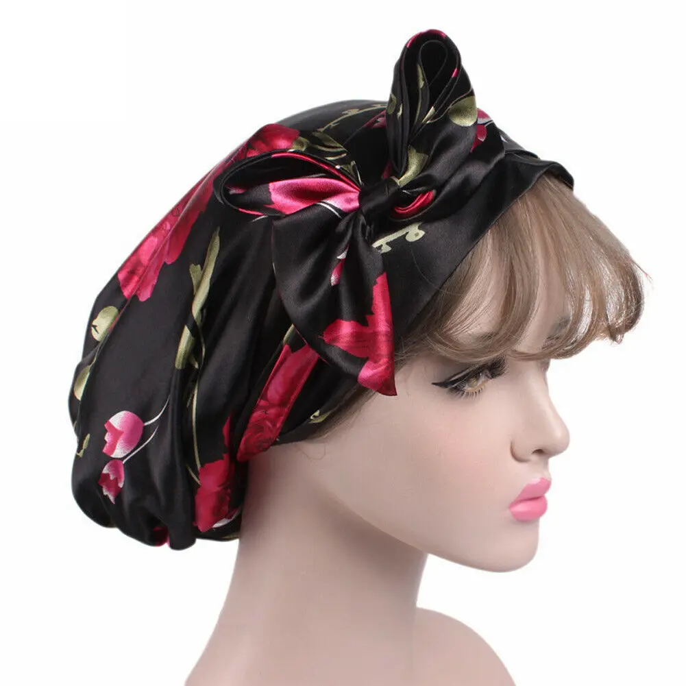 Women Flower Muslim Cancer Chemo Hat Hair Loss Head Scarf Shiny silk Turban Cap Beige Black Red Beanies
Women Flower Muslim Cancer Chemo Hat Hair Loss Head Scarf Shiny silk Turban Cap Beige Black Red Beanies