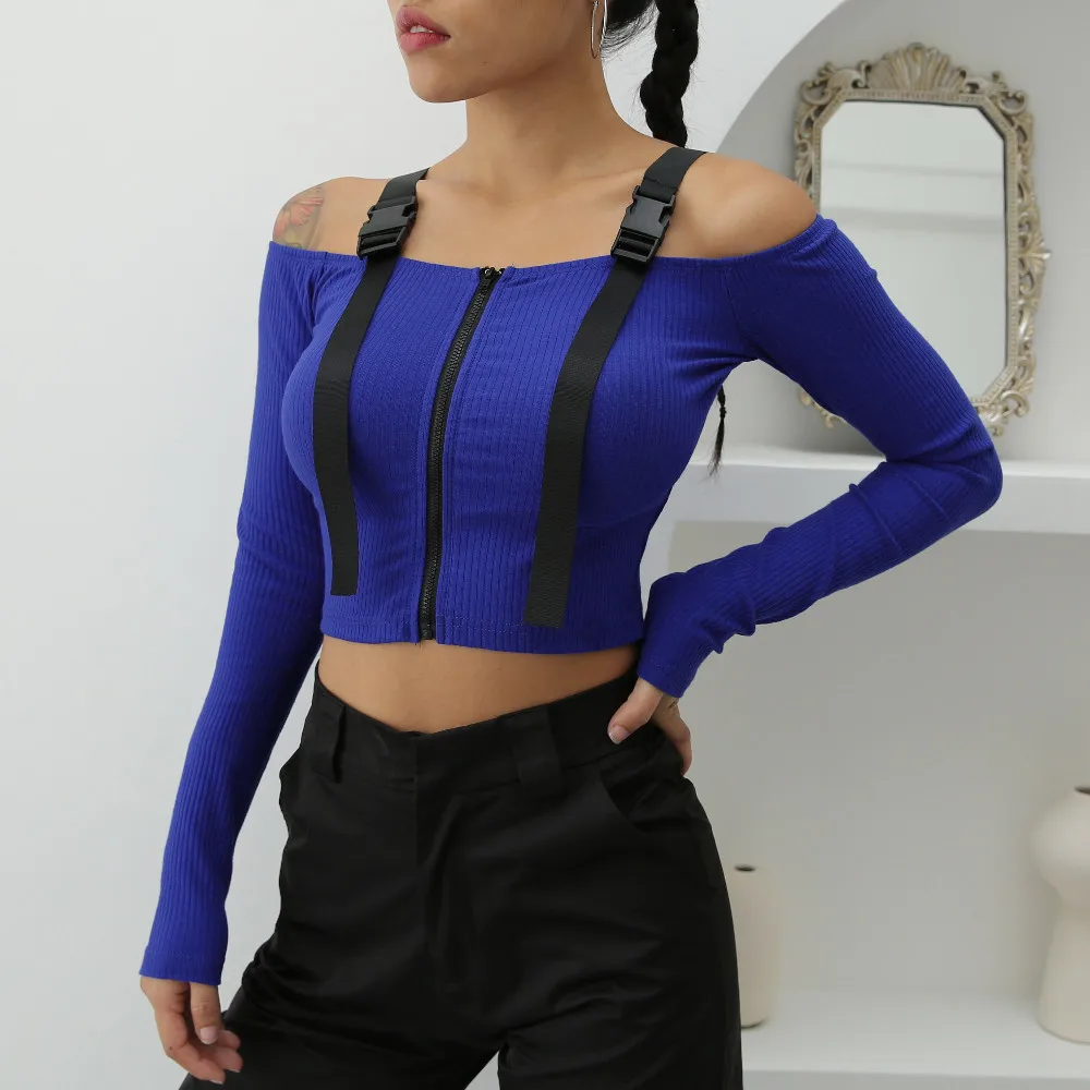 SUCHCUTE Off Shoulder Tops for Women Tshirt Patchwork Strap Long Sleeve Crop Tops Tess Streetwear Cotton T Shirt Female Autumn
SUCHCUTE Off Shoulder Tops for Women Tshirt Patchwork Strap Long Sleeve Crop Tops Tess Streetwear Cotton T Shirt Female Autumn