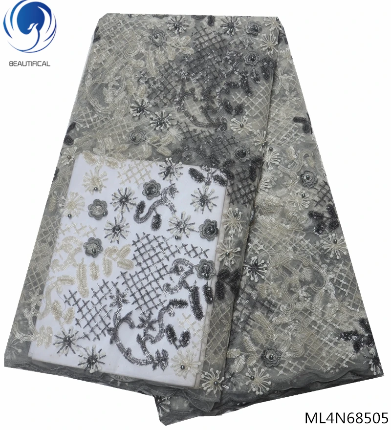 Beautifical tulle lace fabric luxury lace fabric nigerian lace fabrics for wedding 2019 with glitter sequin flower beads ML4N685 
Beautifical tulle lace fabric luxury lace fabric nigerian lace fabrics for wedding 2019 with glitter sequin flower beads ML4N685