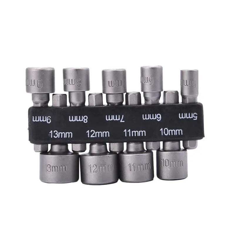 9pcs/set Hex Socket Adapter Non-Magnetic Nut Driver Set Hex Socket Sleeve Nozzles Hex Drill Bit Set For Power Tools
9pcs/set Hex Socket Adapter Non-Magnetic Nut Driver Set Hex Socket Sleeve Nozzles Hex Drill Bit Set For Power Tools