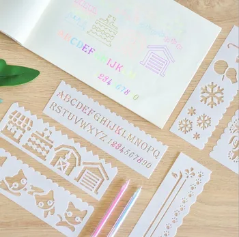 8pcs / Set Kids Drawing Stencil Plastic Template Ruler Tool Craft Shape Ruler 64 Patterns Shape Flower Gift School Supplies
8pcs / Set Kids Drawing Stencil Plastic Template Ruler Tool Craft Shape Ruler 64 Patterns Shape Flower Gift School Supplies