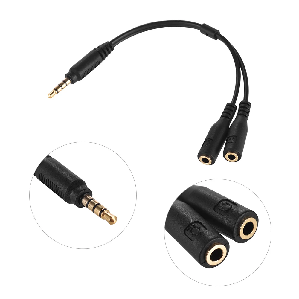 3.5mm Microphone Adapter Cable Audio Stereo Mic Converter Cord Two 3-Pole TRS Female to One 4-Pole TRRS Male Plug for iPhone
3.5mm Microphone Adapter Cable Audio Stereo Mic Converter Cord Two 3-Pole TRS Female to One 4-Pole TRRS Male Plug for iPhone
