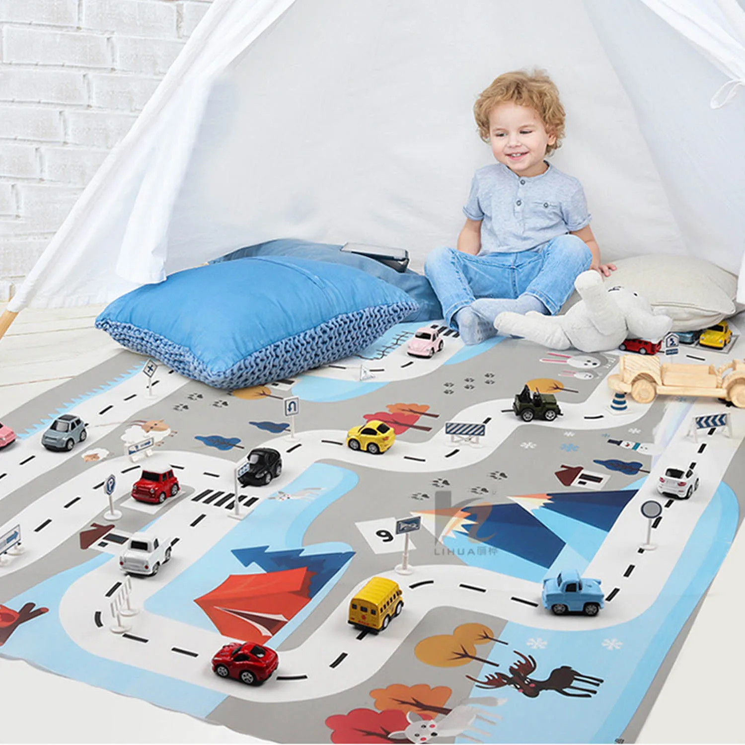 19pcs Kids City Road Playmat Taffic Carpet Highway Map Blanket City Scene Playing Crawling Game Mat with Traffic Road Signs Toy
19pcs Kids City Road Playmat Taffic Carpet Highway Map Blanket City Scene Playing Crawling Game Mat with Traffic Road Signs Toy
