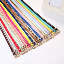 Female D Shaped Leather Belt With Metal Buckle Pin Harajuku Candy Colors Skinny Thin Narrow Waistband For Women Dress Decoration
Female D Shaped Leather Belt With Metal Buckle Pin Harajuku Candy Colors Skinny Thin Narrow Waistband For Women Dress Decoration