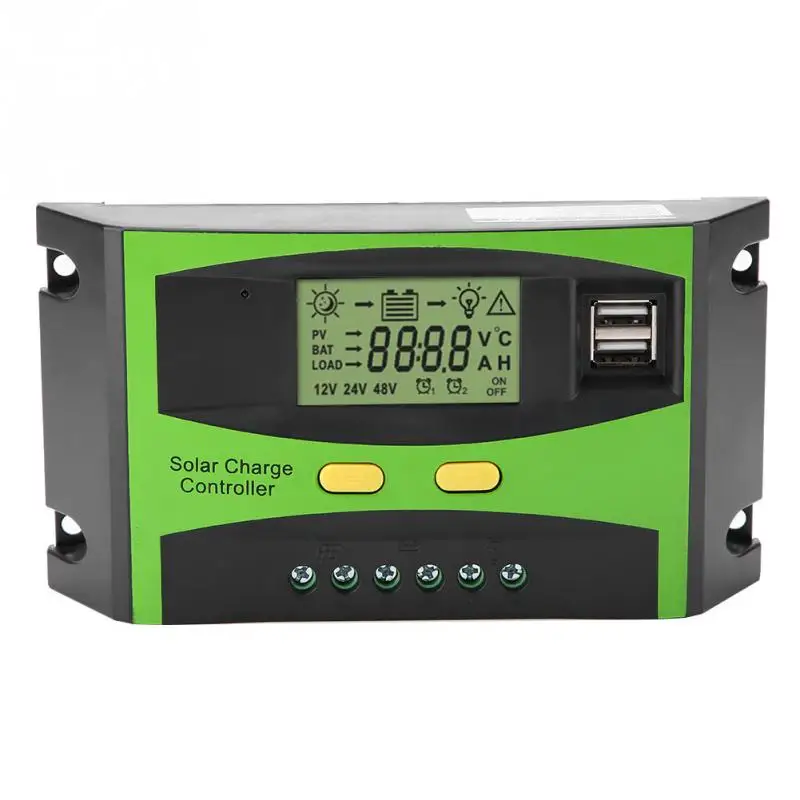 PWM Smart Dual USB Solar Panel Charge Controller Regulator LCD Display Built-in Industrial Micro Controller
PWM Smart Dual USB Solar Panel Charge Controller Regulator LCD Display Built-in Industrial Micro Controller