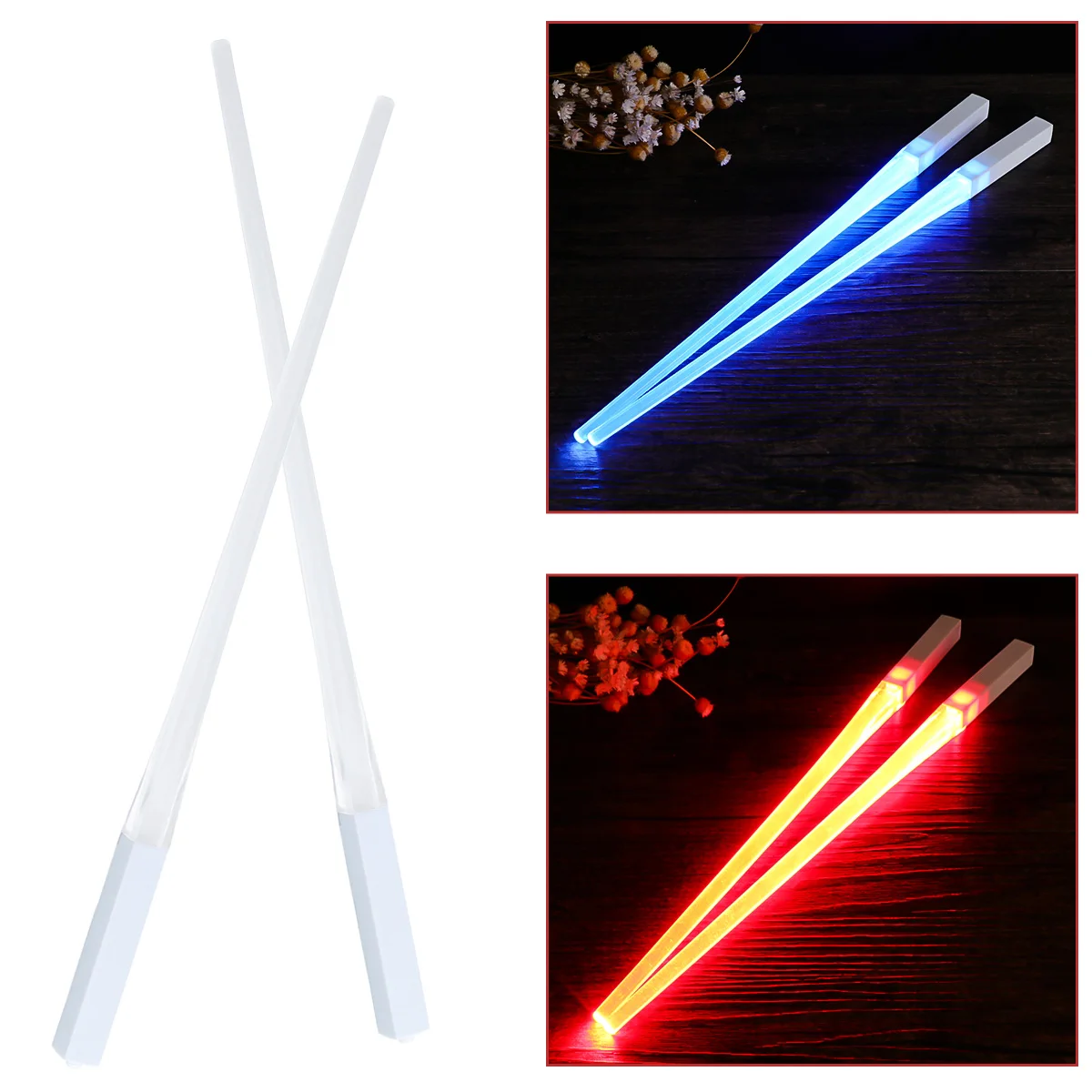 1Pair Red Blue Bright LED Light Up Chopsticks Tableware Home Kitchen Dinning Room Dinner Party Lightweight Portable
1Pair Red Blue Bright LED Light Up Chopsticks Tableware Home Kitchen Dinning Room Dinner Party Lightweight Portable