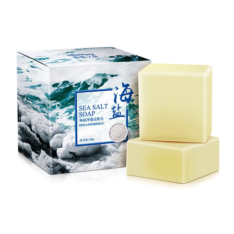 1pc 100g Sea Salt Soap Body Cleaner Removal Pimple Pores Acne Treatment Goat Milk Moisturizing Handmade Face Wash Soap Skin Care
1pc 100g Sea Salt Soap Body Cleaner Removal Pimple Pores Acne Treatment Goat Milk Moisturizing Handmade Face Wash Soap Skin Care