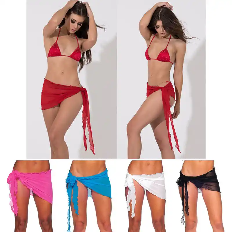 bathing suit with attached sarong
