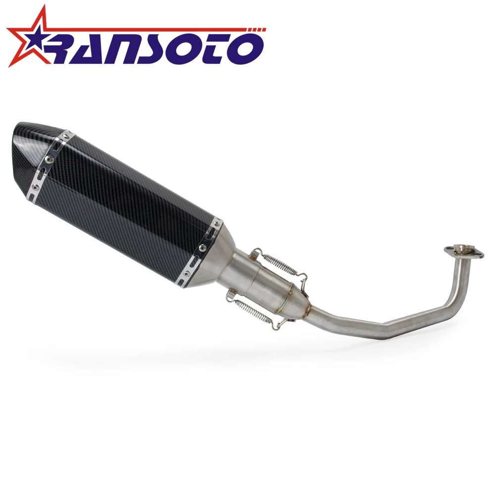 RANSOTO Motorcycle Full Exhaust System Slip On Header Pipe Front Pipe Muffler For HONDA PCX125 PCX150 PCX 125 150 2012-2016 
RANSOTO Motorcycle Full Exhaust System Slip On Header Pipe Front Pipe Muffler For HONDA PCX125 PCX150 PCX 125 150 2012-2016