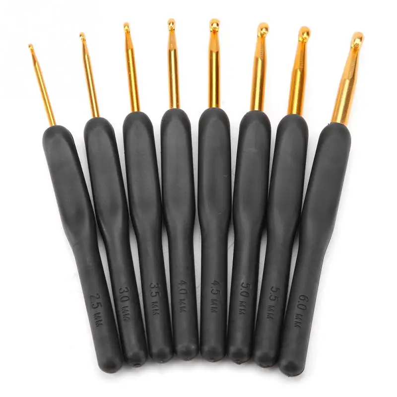 Black ABS Resin Handle Crochet Hooks Kit Aluminum Alloy Hook set Knitting Weave Grip Cushioned Handles Needles
Black ABS Resin Handle Crochet Hooks Kit Aluminum Alloy Hook set Knitting Weave Grip Cushioned Handles Needles