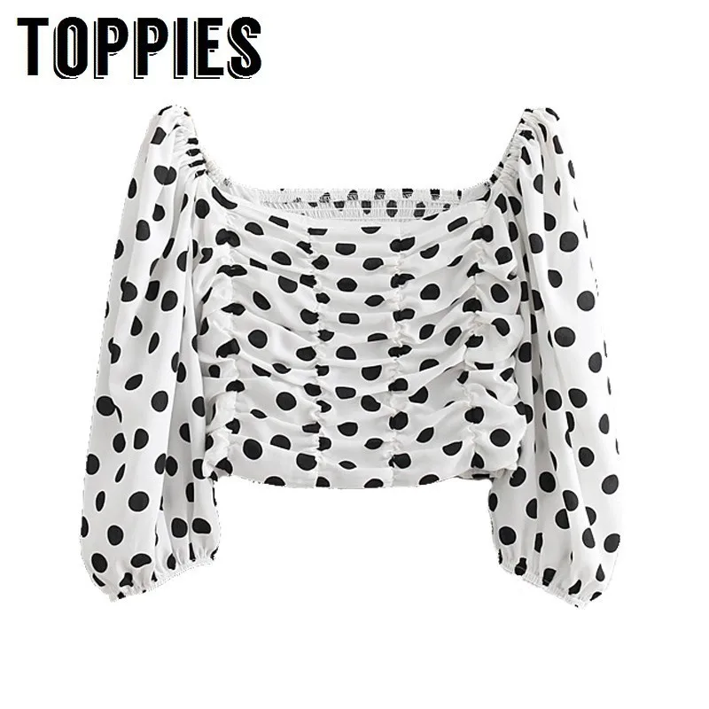 2019 Summer Sexy Square Collar Polka Dot T-Shirt Lantern Sleeve White Tops Vintage Court Gothic T-Shirt
2019 Summer Sexy Square Collar Polka Dot T-Shirt Lantern Sleeve White Tops Vintage Court Gothic T-Shirt