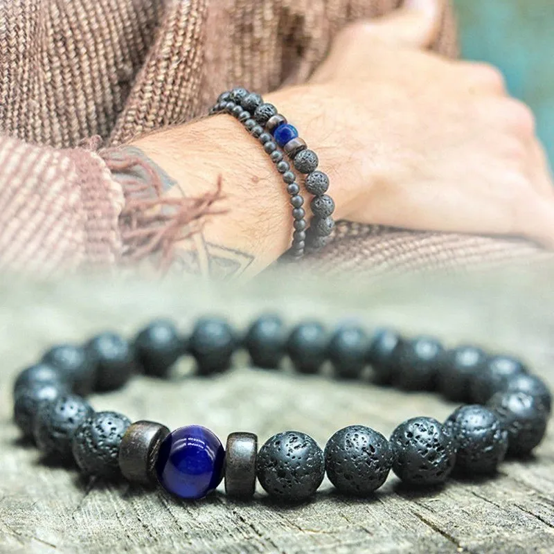 Antique Men Bracelet Classic Lava Volcanic 8mm stone bead round wood slice Elastic line Buddha bracelets Jewelry pulseras hombre
Antique Men Bracelet Classic Lava Volcanic 8mm stone bead round wood slice Elastic line Buddha bracelets Jewelry pulseras hombre