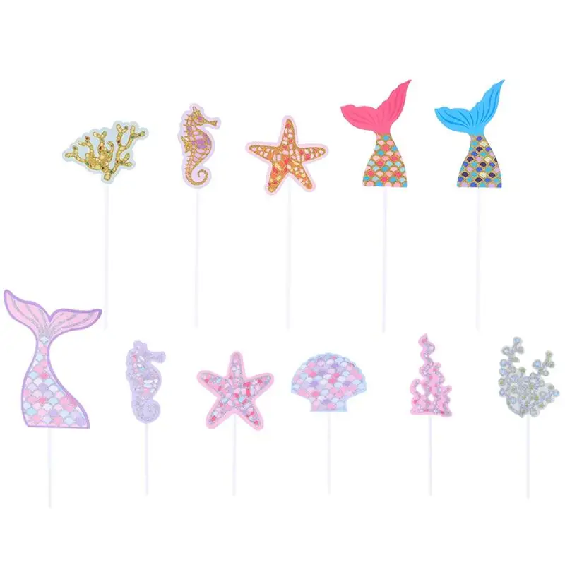 11PCS Cake Topper Funny Table Ocean Mermaid Tail Stars Cutout Insert Cards Dessert Decor Plugin for Festival Birthday Party
11PCS Cake Topper Funny Table Ocean Mermaid Tail Stars Cutout Insert Cards Dessert Decor Plugin for Festival Birthday Party