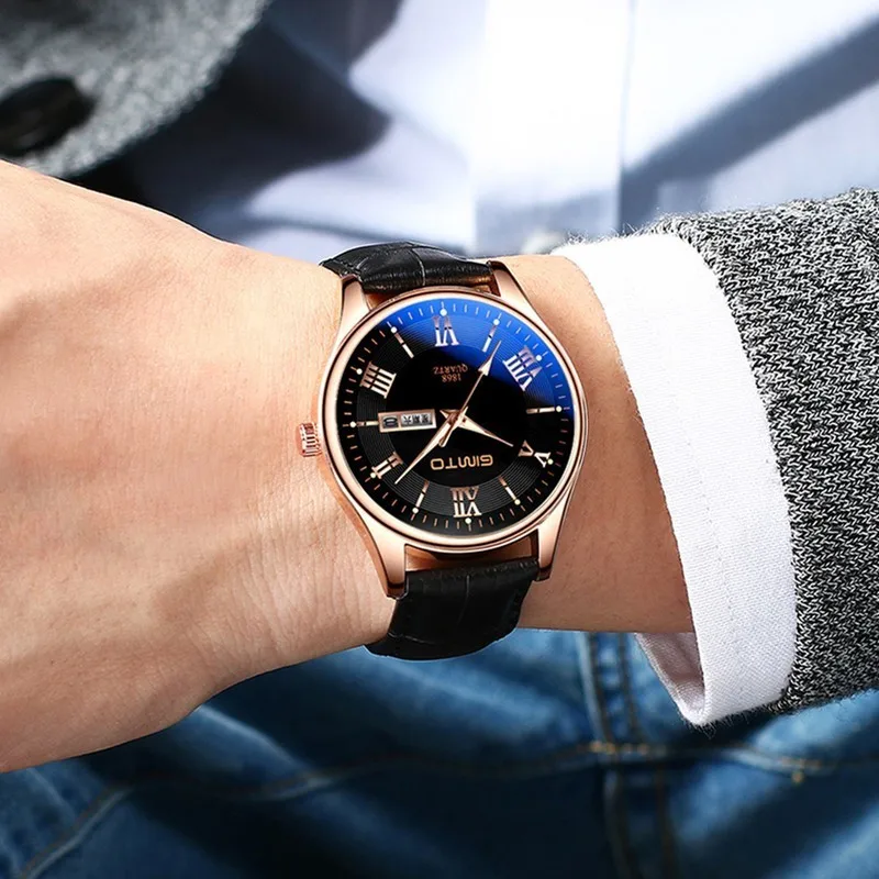 GIMTO Business Men Watches 2019 Brand Luxury Leather Male Watch Casual Men's Watches Quartz Wrist Watches Man Clock Date Week
GIMTO Business Men Watches 2019 Brand Luxury Leather Male Watch Casual Men's Watches Quartz Wrist Watches Man Clock Date Week