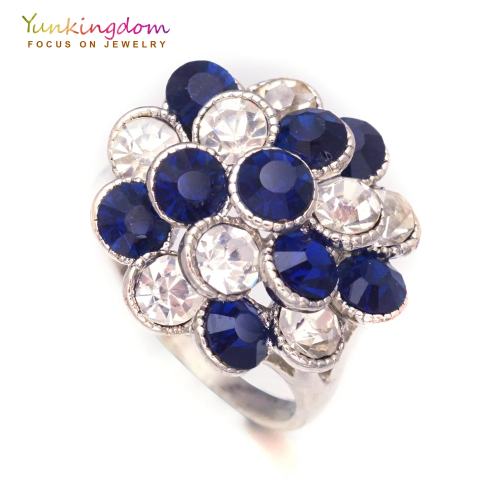 Yunkingdom Fashion flower ethnic big rings for women blue crystal rhinestone ancient silver vintage jewelry gifts LPK1903
Yunkingdom Fashion flower ethnic big rings for women blue crystal rhinestone ancient silver vintage jewelry gifts LPK1903