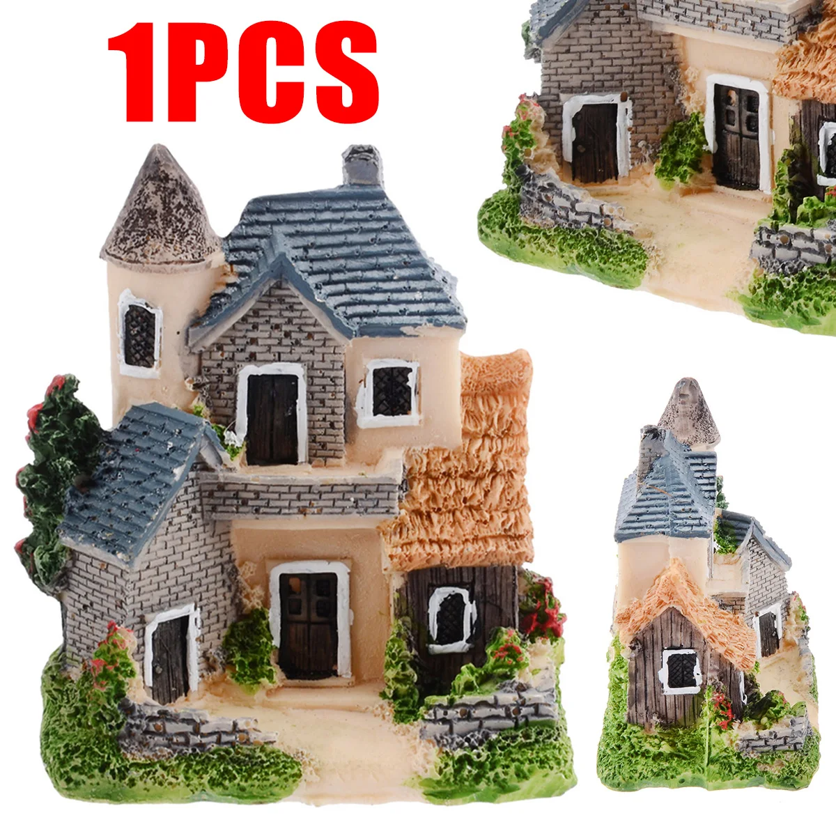 Vintage Mini Resin House Miniature House Fairy Garden Micro Landscape Ornament For Home Garden Decoration Crafts Random Style
Vintage Mini Resin House Miniature House Fairy Garden Micro Landscape Ornament For Home Garden Decoration Crafts Random Style