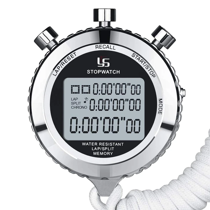 YS Silent Stopwatch, Metal Digital Sports Stopwatch With Countdown Timer, 100 Lap Memory, Large Display, Alarm Clock
YS Silent Stopwatch, Metal Digital Sports Stopwatch With Countdown Timer, 100 Lap Memory, Large Display, Alarm Clock