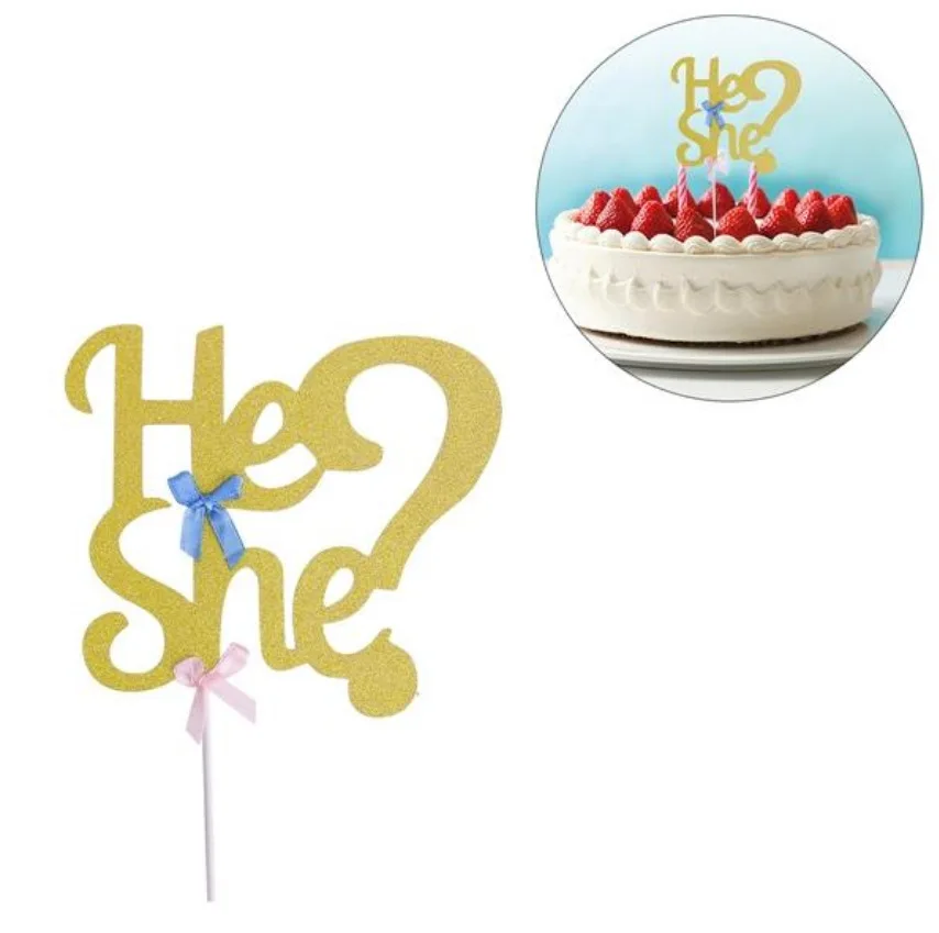 1pc Wedding Birthday Party Cake Decoration Letter HE/SHE Giltter Gold Cake Topper with Bow Party Decor Cupcake Topper
1pc Wedding Birthday Party Cake Decoration Letter HE/SHE Giltter Gold Cake Topper with Bow Party Decor Cupcake Topper