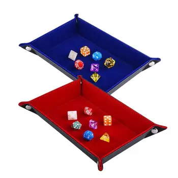 Double Sided Dice Tray PU Leather Snap Fasten Folding Rectangle Tray Velvet Dice Holder RPG/DND/Chess Other Table Games Supplies
Double Sided Dice Tray PU Leather Snap Fasten Folding Rectangle Tray Velvet Dice Holder RPG/DND/Chess Other Table Games Supplies