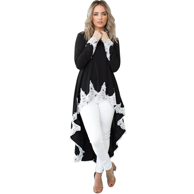 Casual Women Autumn Kaftan Loose Dress Plus Size Irregular Hem Lace Splice Long Sleeves O Neck Midi Dress Ladies Oversize Shirt
Casual Women Autumn Kaftan Loose Dress Plus Size Irregular Hem Lace Splice Long Sleeves O Neck Midi Dress Ladies Oversize Shirt