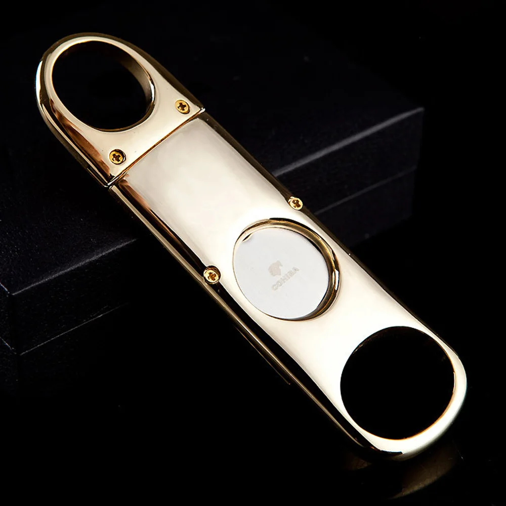 COHIBA Double Blades Stainless Steel Cigarette Gold Tone Cigar Cutter Pocket Gadget Zigarre Smoking Accessories Guillotine 364F
COHIBA Double Blades Stainless Steel Cigarette Gold Tone Cigar Cutter Pocket Gadget Zigarre Smoking Accessories Guillotine 364F