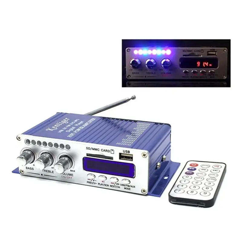 MA502S Bluetooth Small Power Amplifier Card Reading USB Amplifier FM Radio 12V Amplifier with Remote Control Digital Display
MA502S Bluetooth Small Power Amplifier Card Reading USB Amplifier FM Radio 12V Amplifier with Remote Control Digital Display