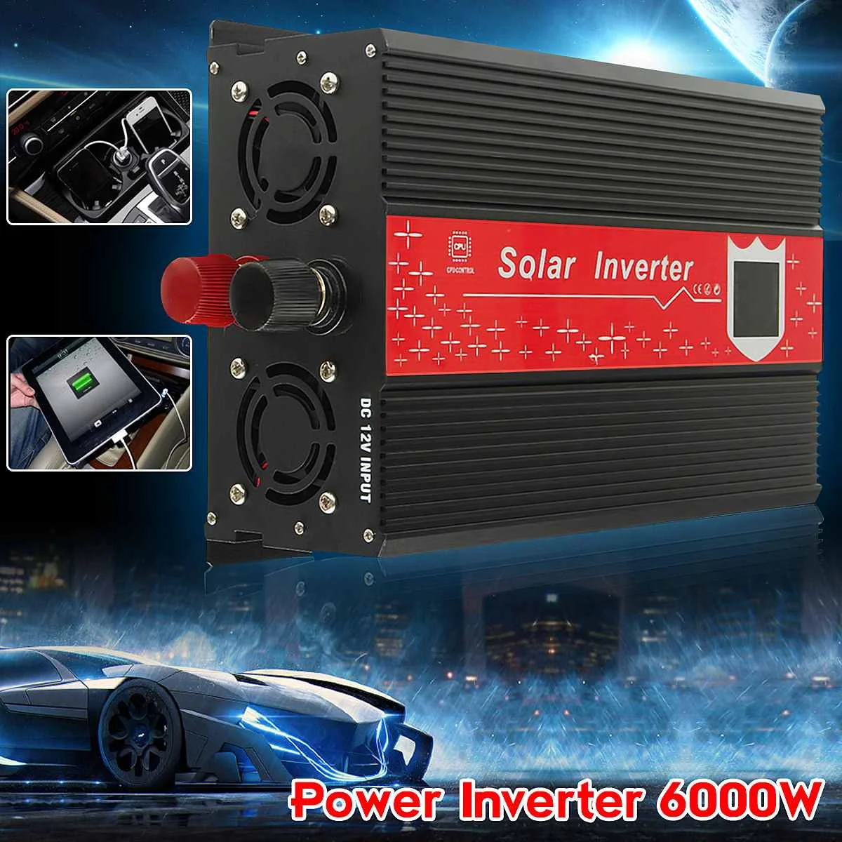 3000W Peak- 6000W Solar Power Inverter DC 12V To AC 240V Sine Wave Car Home Inverter Voltage Transformer Convertor
3000W Peak- 6000W Solar Power Inverter DC 12V To AC 240V Sine Wave Car Home Inverter Voltage Transformer Convertor