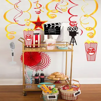 30Pcs/Set Hollywood Movie Theme Hanging Swirl Birthday Spiral Ornament Hollywood Oscar Party Ceiling DIY Decorations Ornament CF
30Pcs/Set Hollywood Movie Theme Hanging Swirl Birthday Spiral Ornament Hollywood Oscar Party Ceiling DIY Decorations Ornament CF