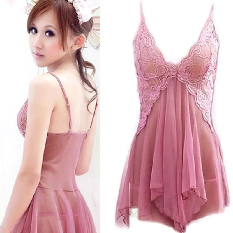 New Arrival Sexy Women's Lingerie Lace Chiffon Dress Underwear Babydoll Sleepwear+G-string Nightwear Sets Hot Sale
New Arrival Sexy Women's Lingerie Lace Chiffon Dress Underwear Babydoll Sleepwear+G-string Nightwear Sets Hot Sale