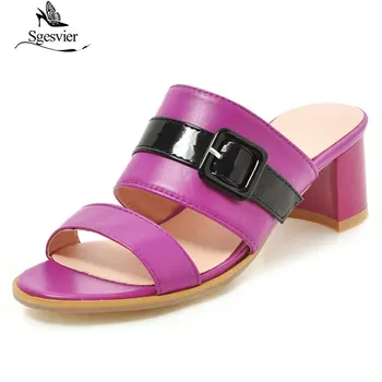 Sgesvier large Size 34-46 square Heels peep toe Shoes Woman elegant Party office lady mules women shoes summer sandals G395
Sgesvier large Size 34-46 square Heels peep toe Shoes Woman elegant Party office lady mules women shoes summer sandals G395